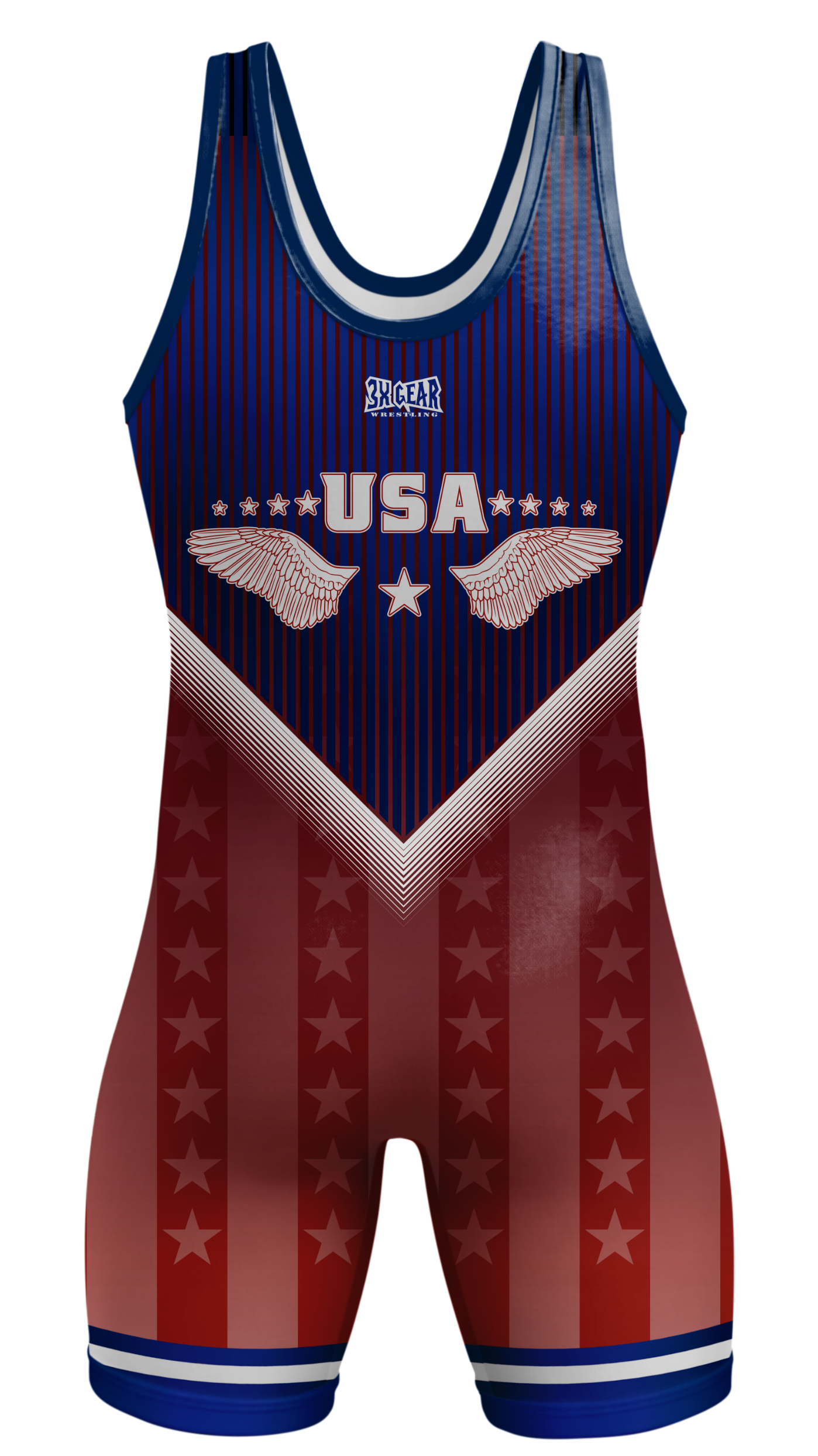 USA Stripes Wrestling Singlet