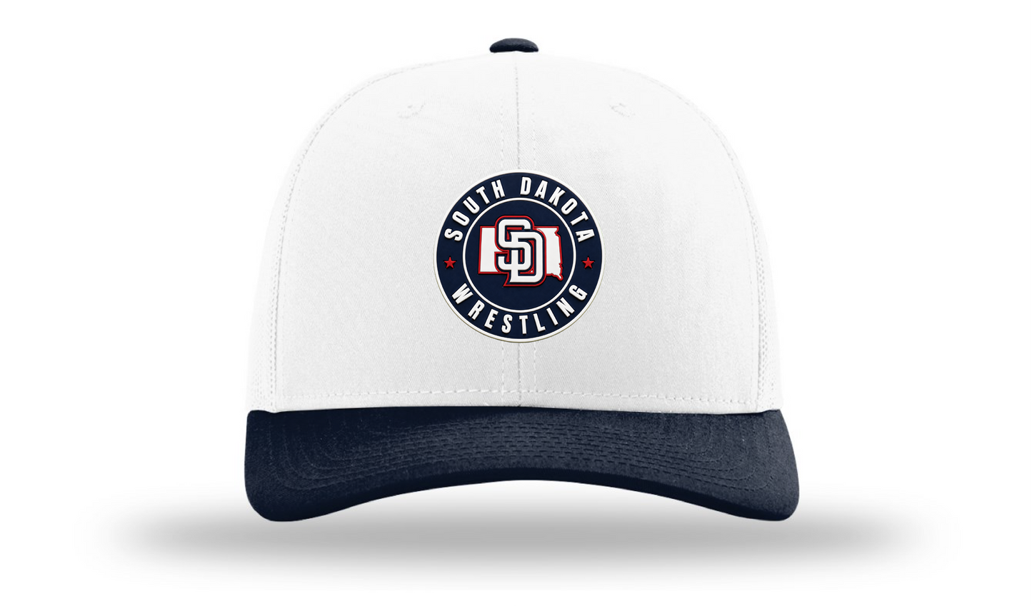 South Dakota White/Navy Richardson 112 Patch Cap