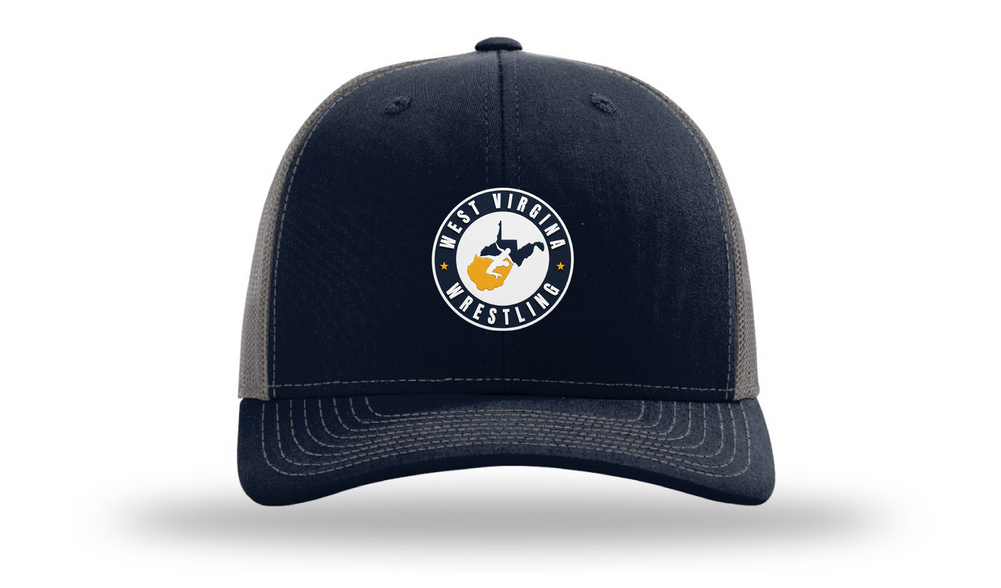 West Virginia Navy/Charcoal Richardson 112 Patch Cap