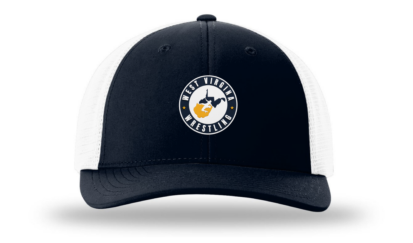 West Virginia Navy/White Rope Richardson 173 Patch Cap