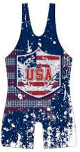 USA Grunge Wrestling Singlet