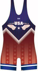 USA Stripes Wrestling Singlet