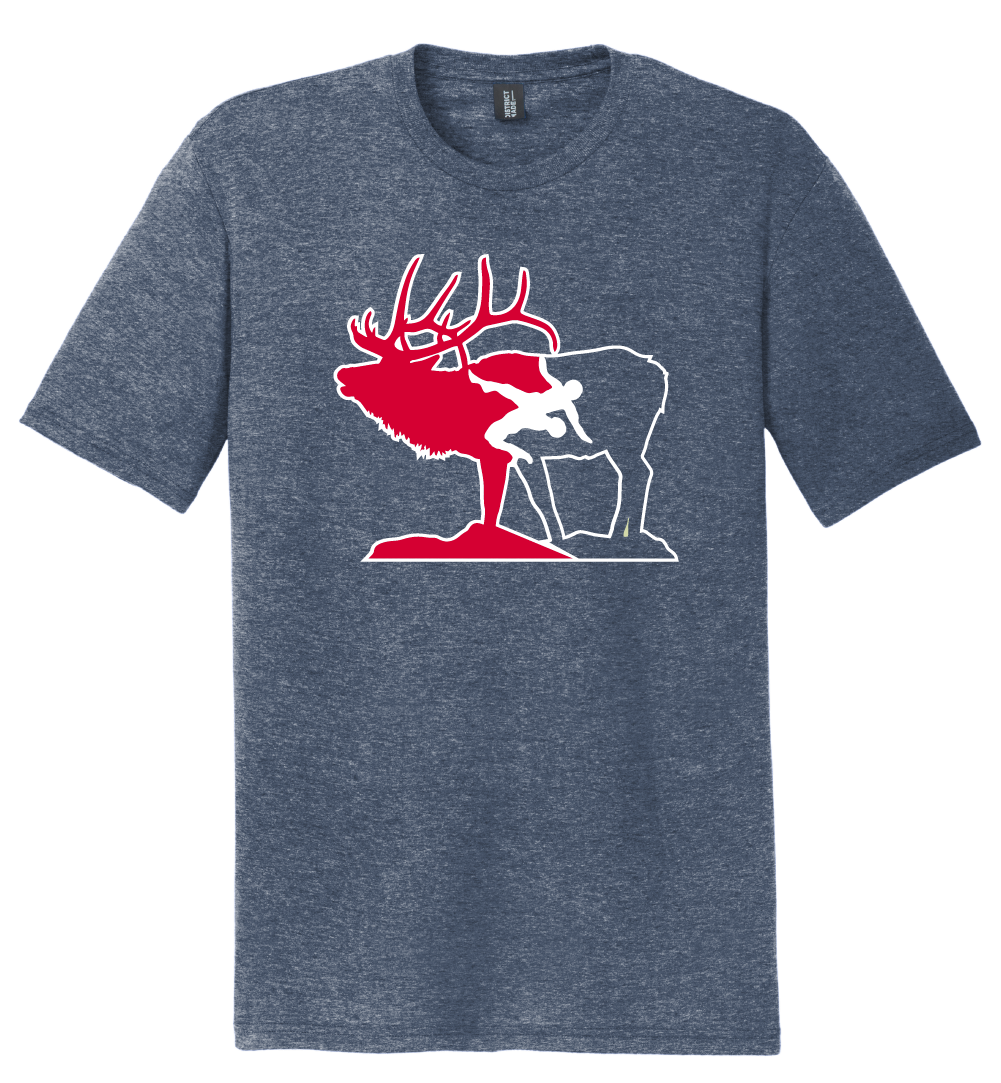 Elk Wildlife Wrestling T- Antic Navy