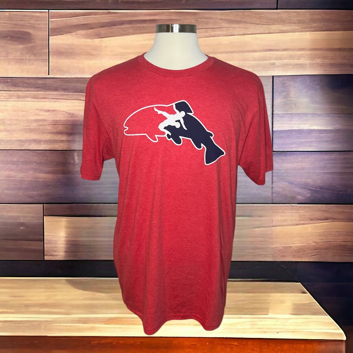 Fish Wildlife Wrestling T- Red