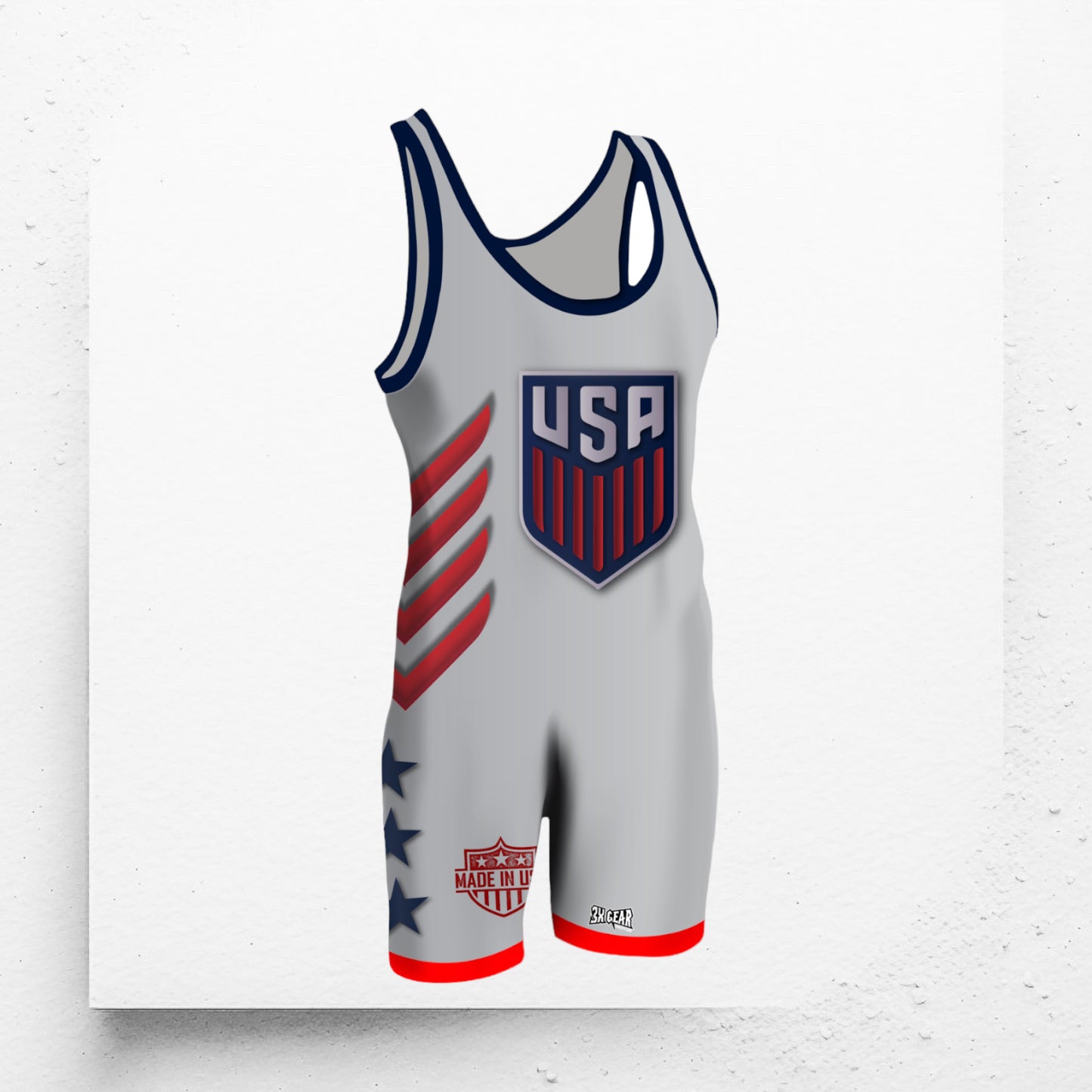 USA Iron Eagle Wrestling Singlet Red