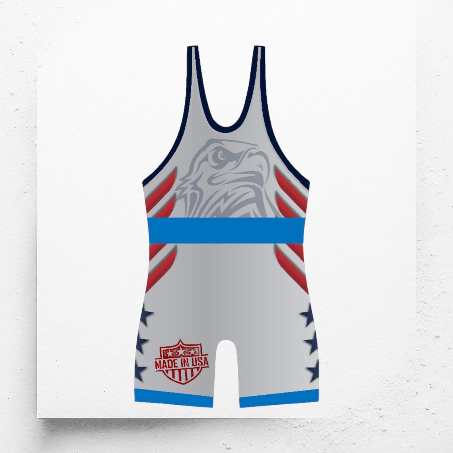 USA Iron Eagle Wrestling Singlet Blue