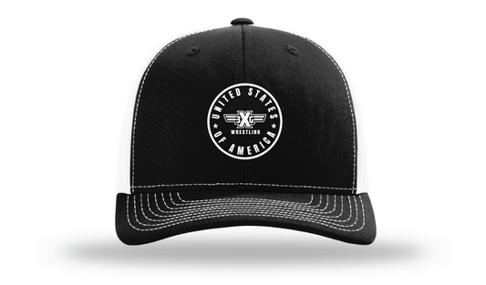 Black/White Richardson 112 Patch Cap