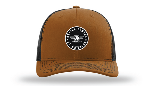 Caramel/Black Richardson 112 Patch Cap