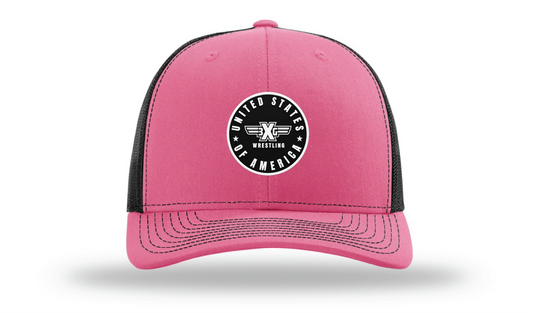 Hot Pink/Black Richardson 112 Patch Cap