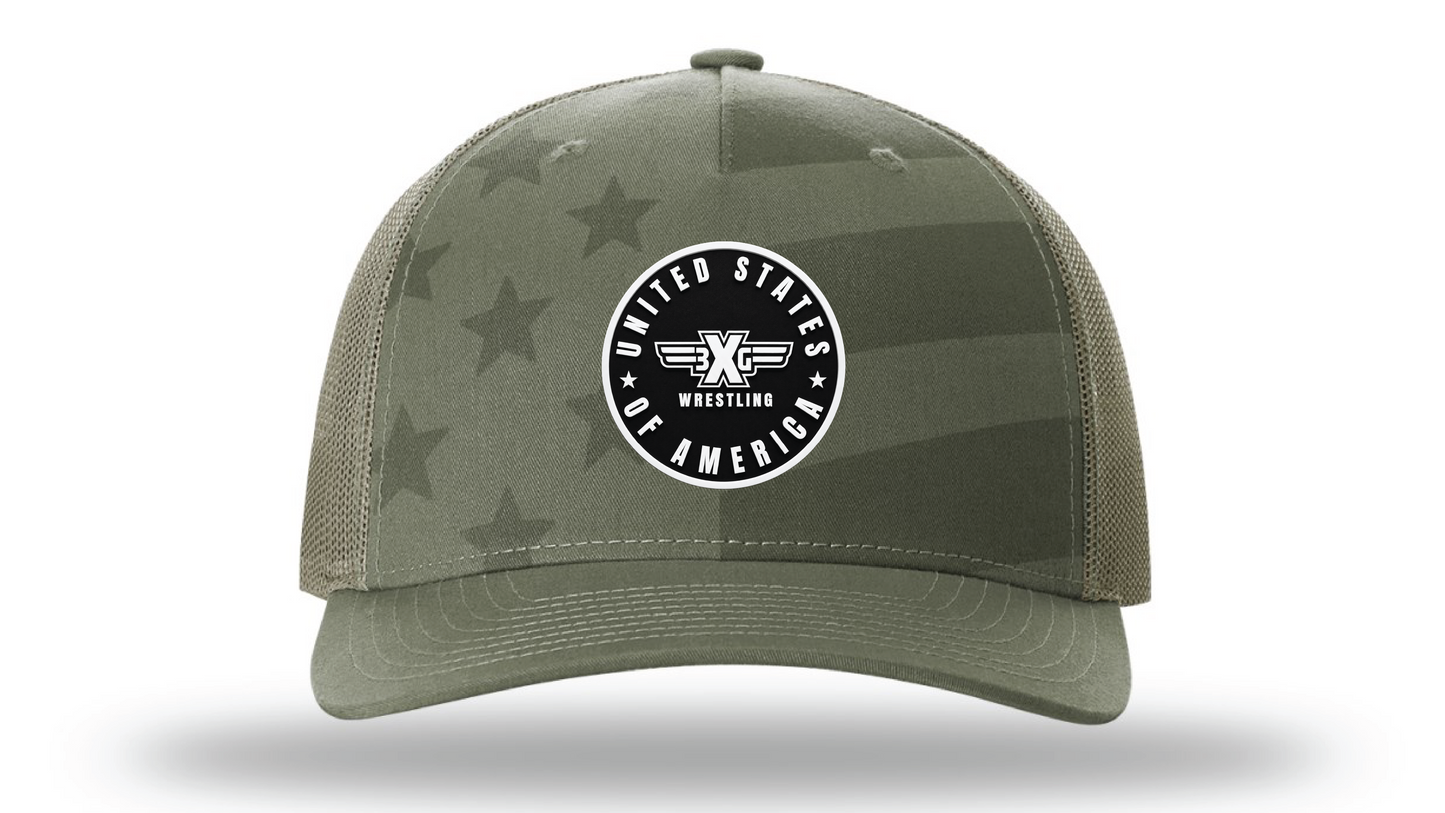 Loden/Tonal Stars & Stripes Richardson 112 Patch Cap