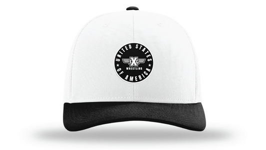 White/Black Richardson 112 Patch Cap