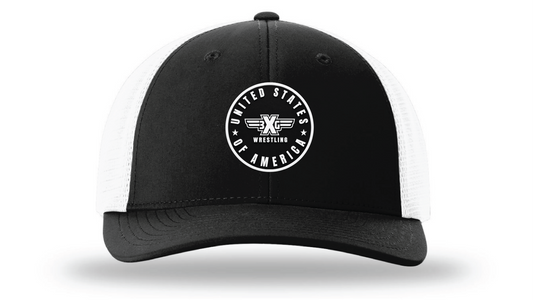 Black/White Richardson 173 Patch Cap