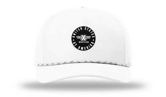 White/White-Black Richardson 355 Patch Cap