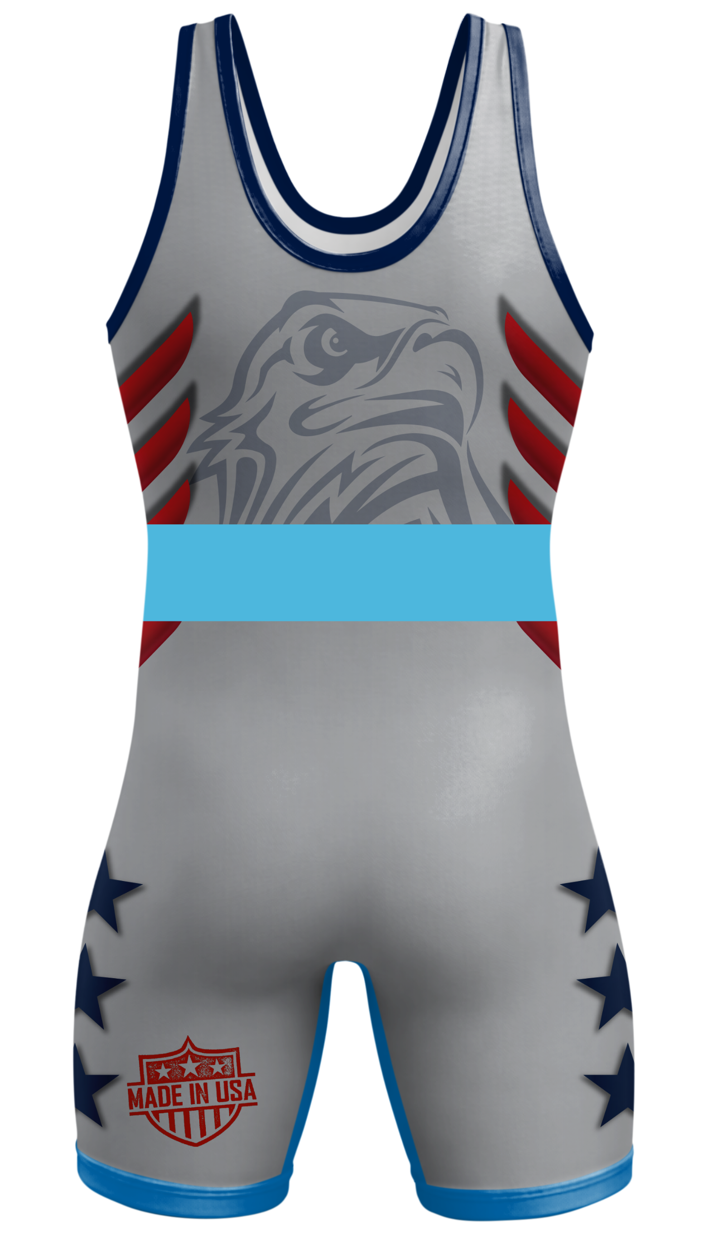 USA Iron Eagle Wrestling Singlet Blue