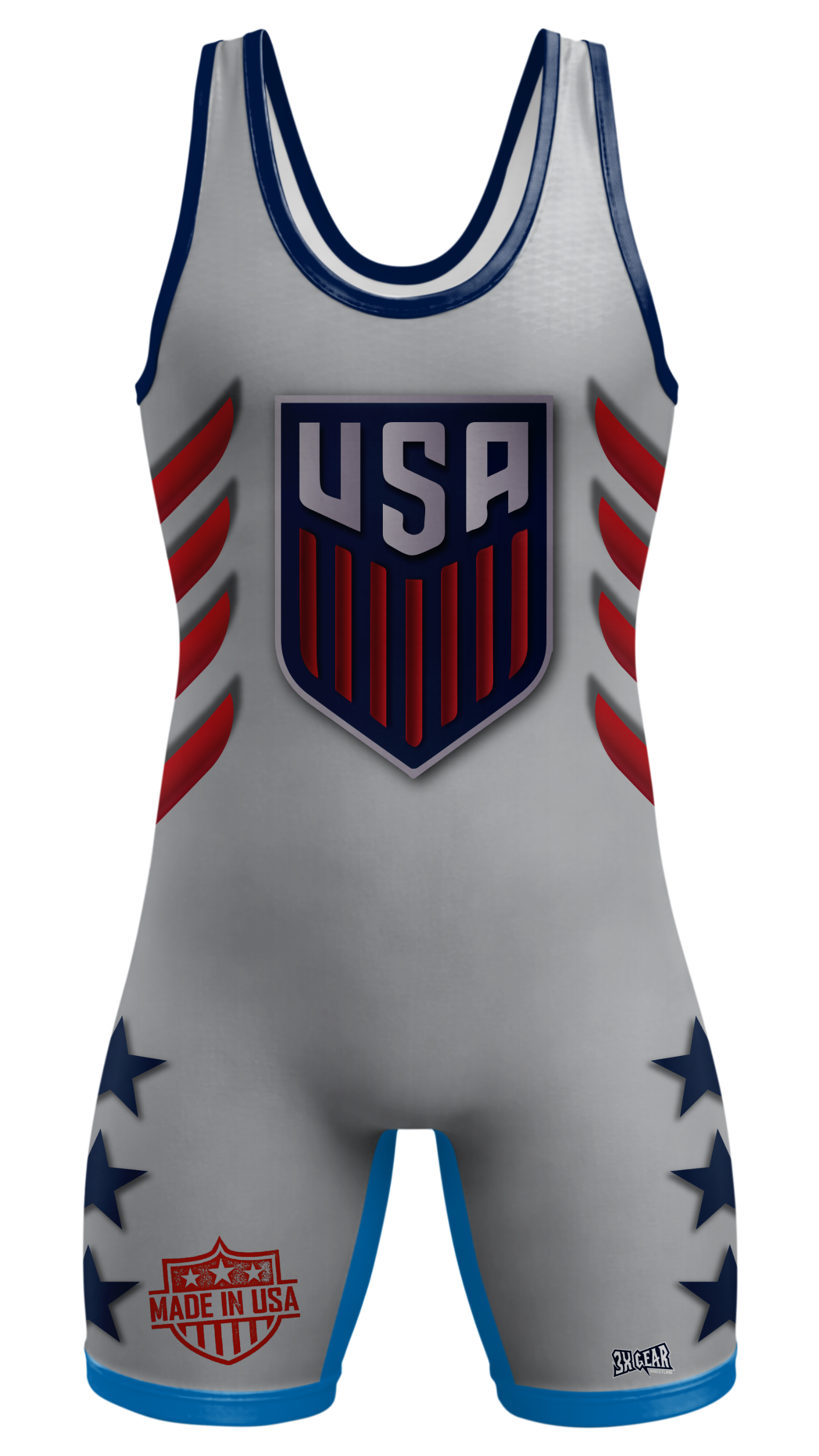 USA Iron Eagle Wrestling Singlet Blue