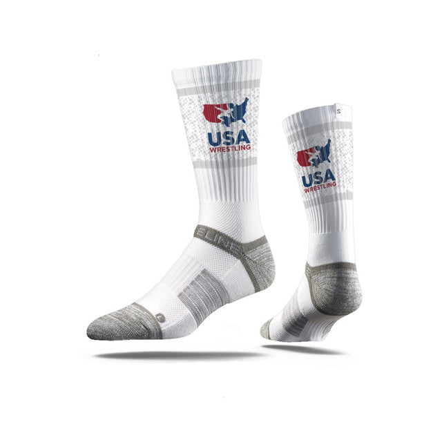 USA Wrestling Socks White