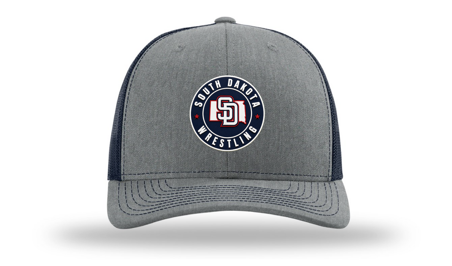 South Dakota Heather Grey/Navy Richardson 112 Patch Cap