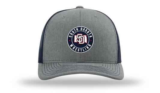 South Dakota Heather Grey/Navy Richardson 112 Patch Cap