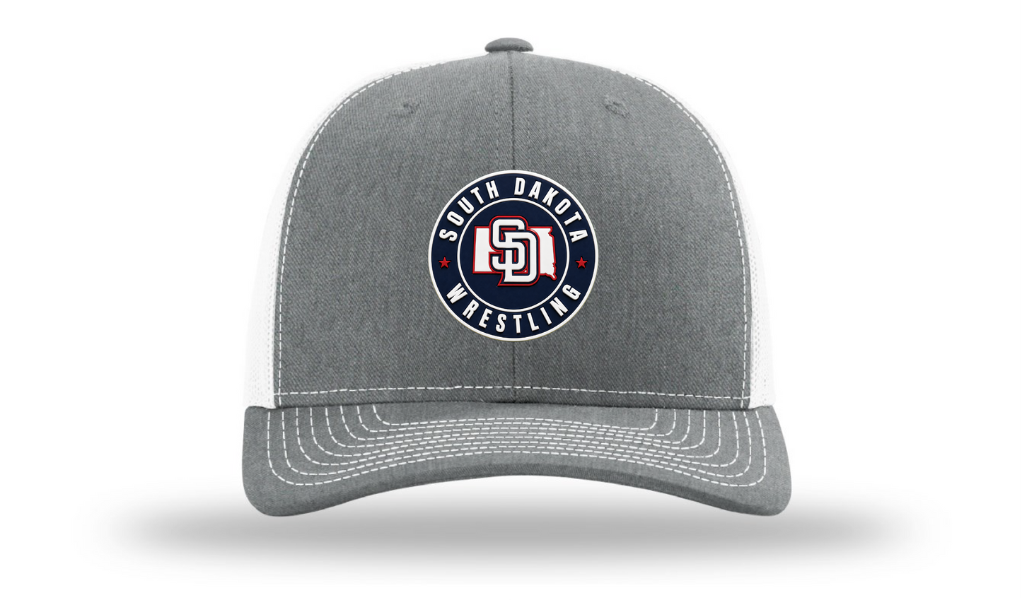 South Dakota Heather Grey/White Richardson 112 Patch Cap