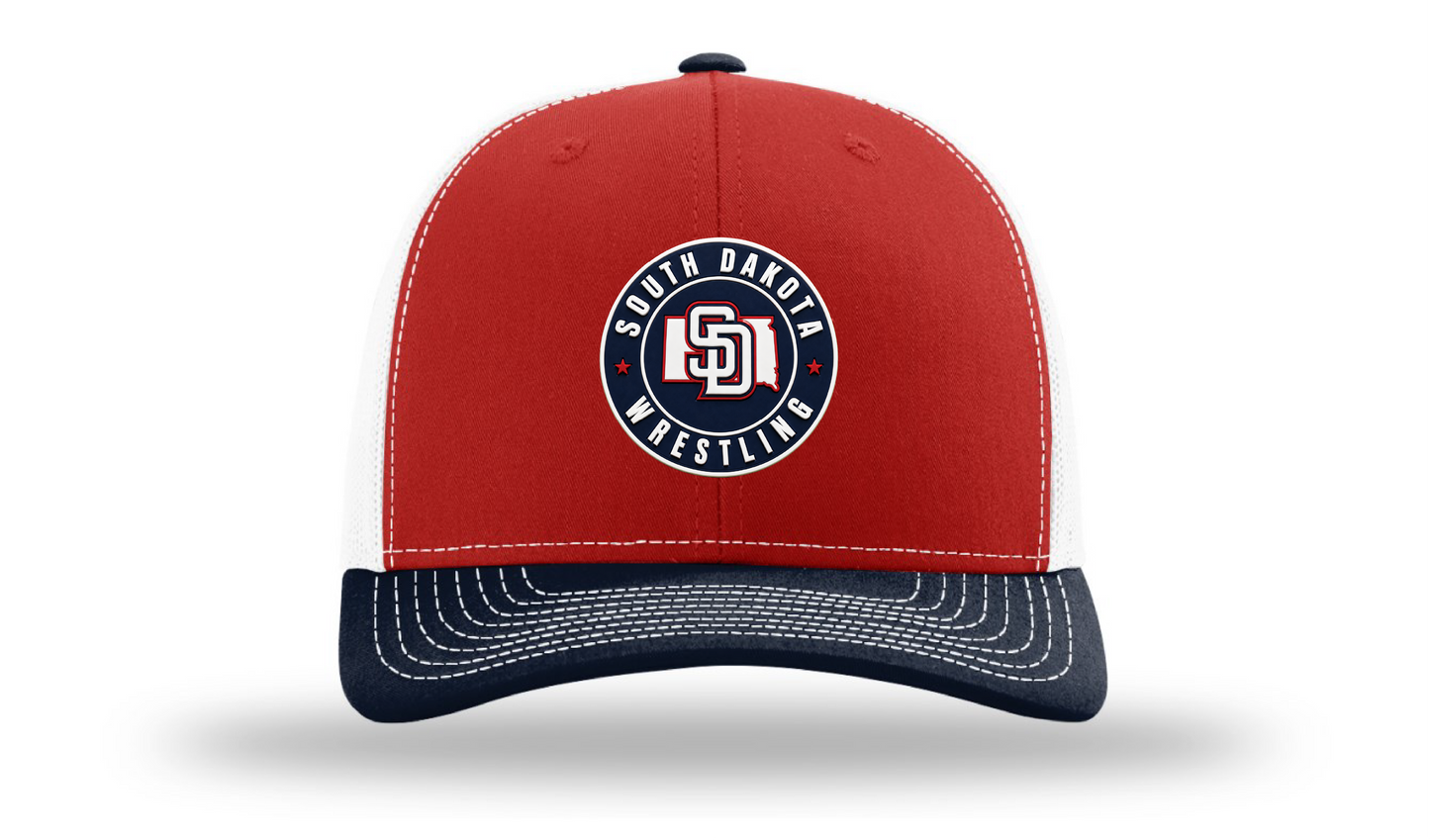 South Dakota Red/White/Navy Richardson 112 Patch Cap