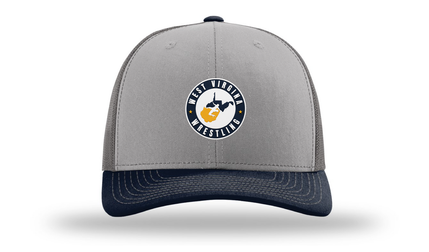 West Virginia Grey/Charcoal/Navy Richardson 112 Patch Cap