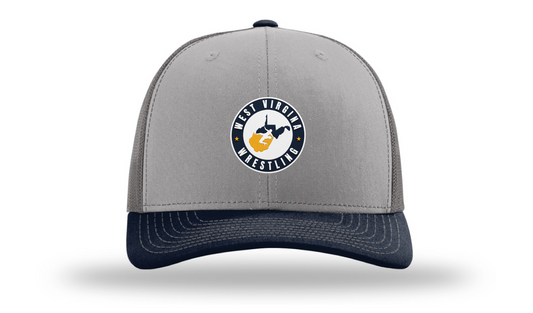 West Virginia Grey/Charcoal/Navy Richardson 112 Patch Cap