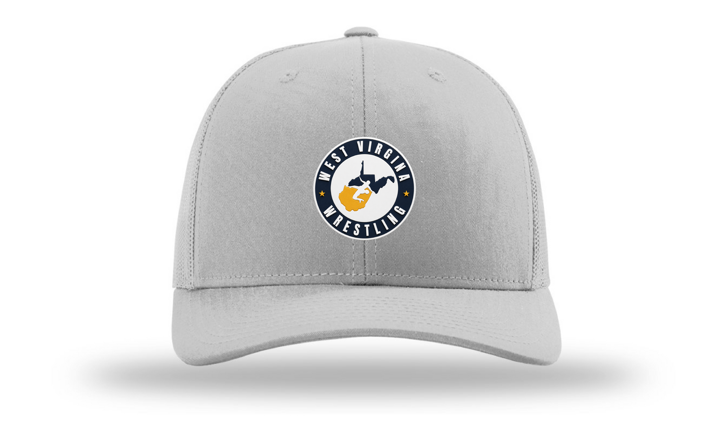 West Virginia Light Grey Richardson 112 Patch Cap