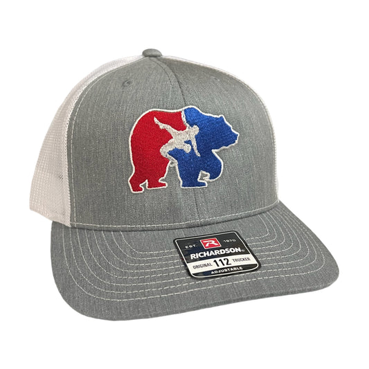 Bear Wildlife Wrestling Snapback Hat