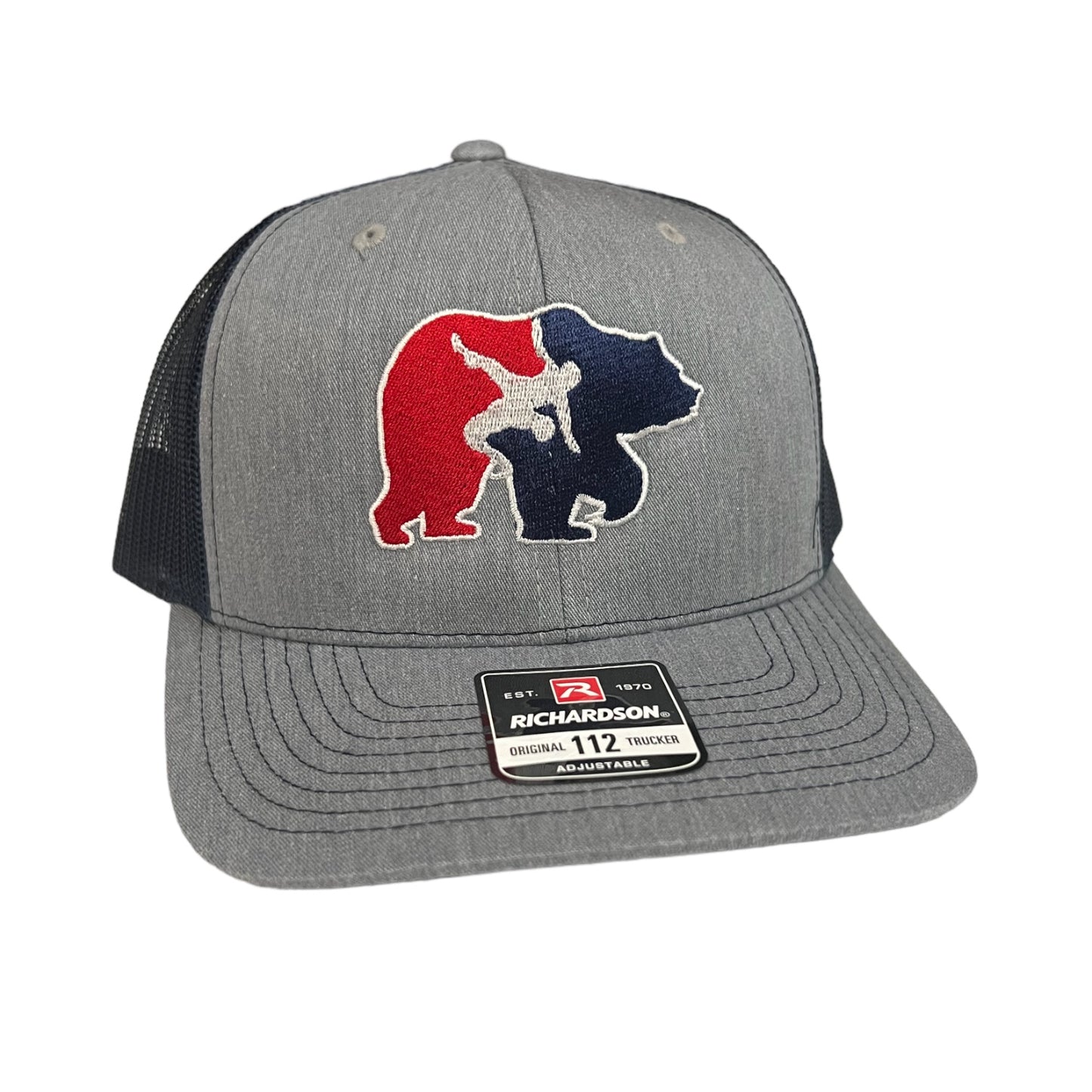 Bear Wildlife Wrestling Snapback Hat