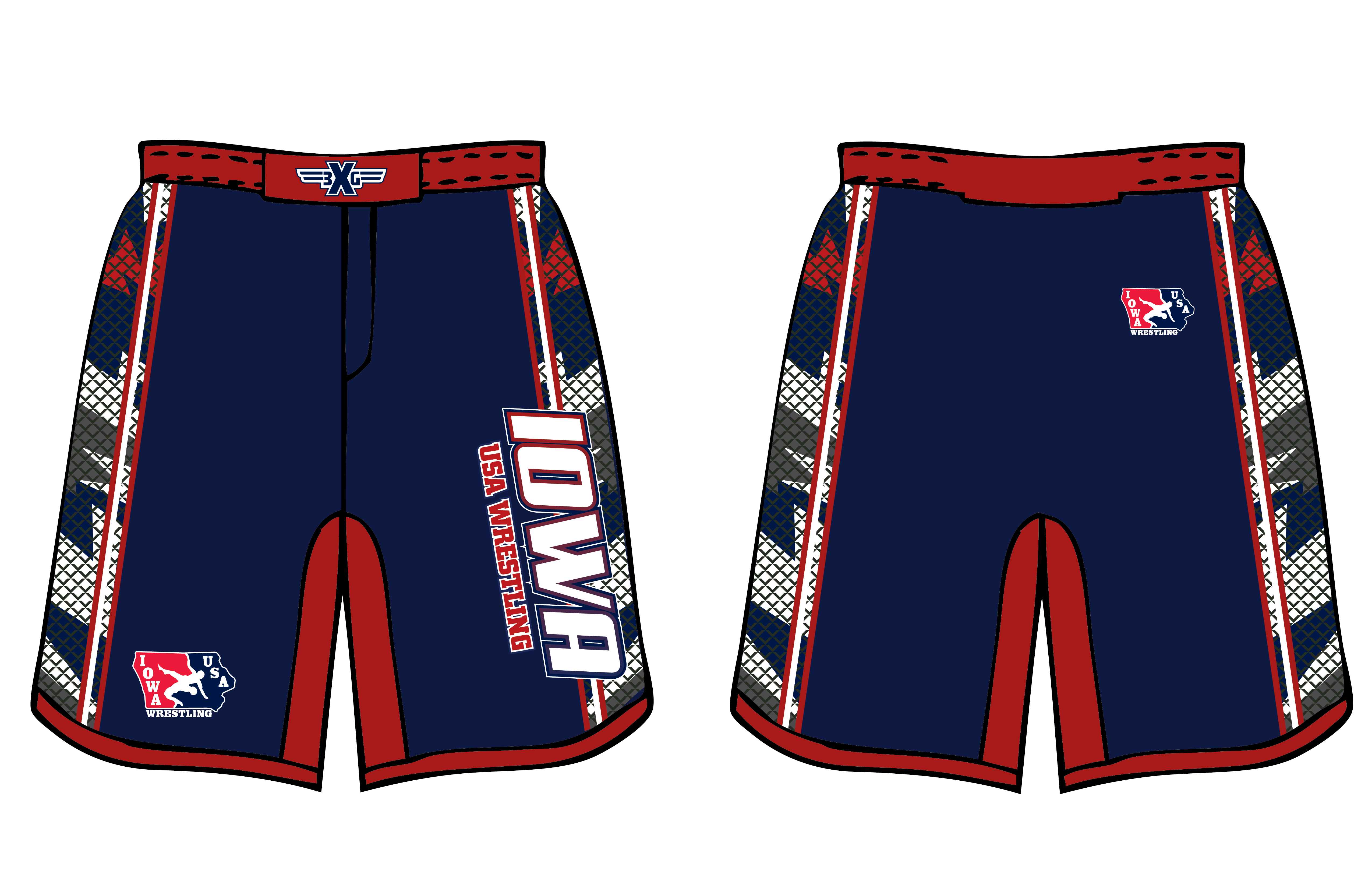Iowa Sublimated Fight Shorts 3x Gear