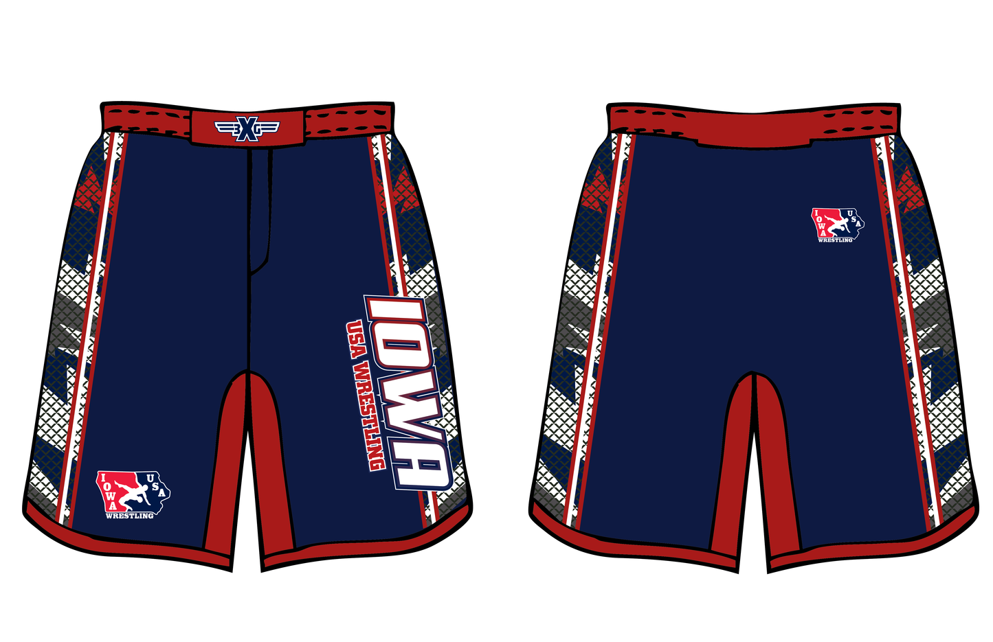 Iowa Sublimated Fight Shorts – 3x Gear