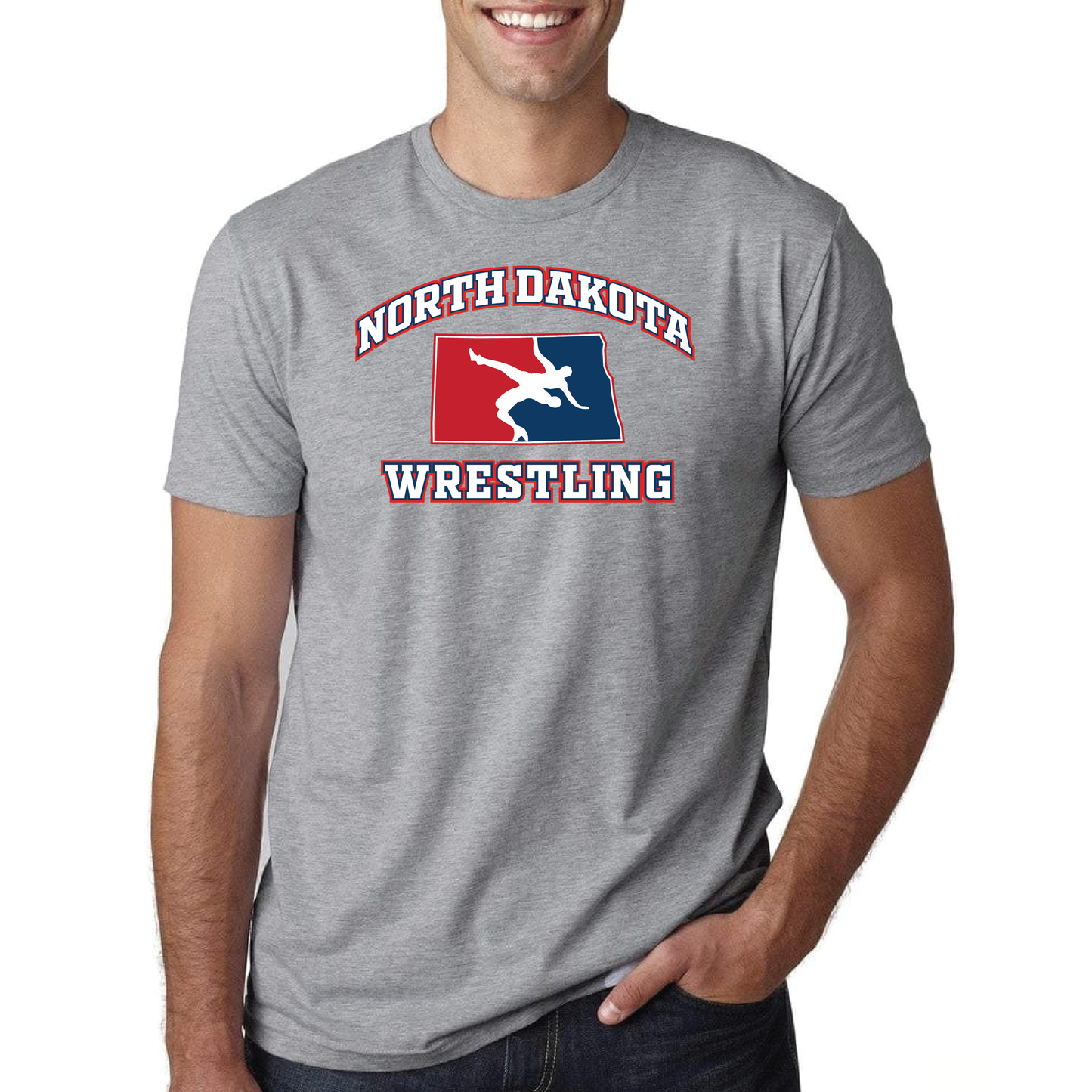 North Dakota USA Wrestling T-Shirt Antic Steel