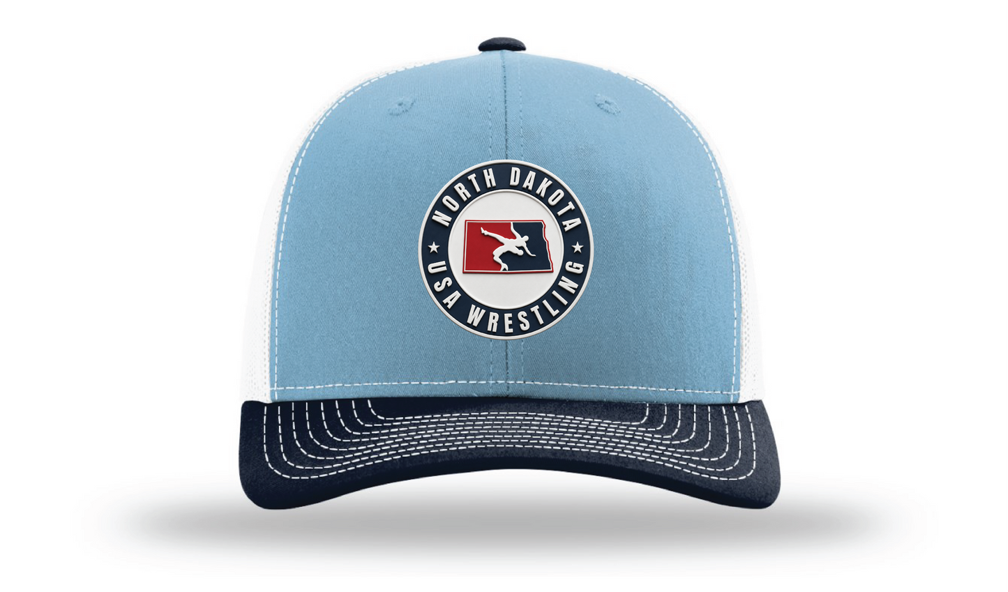 North Dakota USA Columbia Blue/White/Navy Richardson 112 Patch Cap