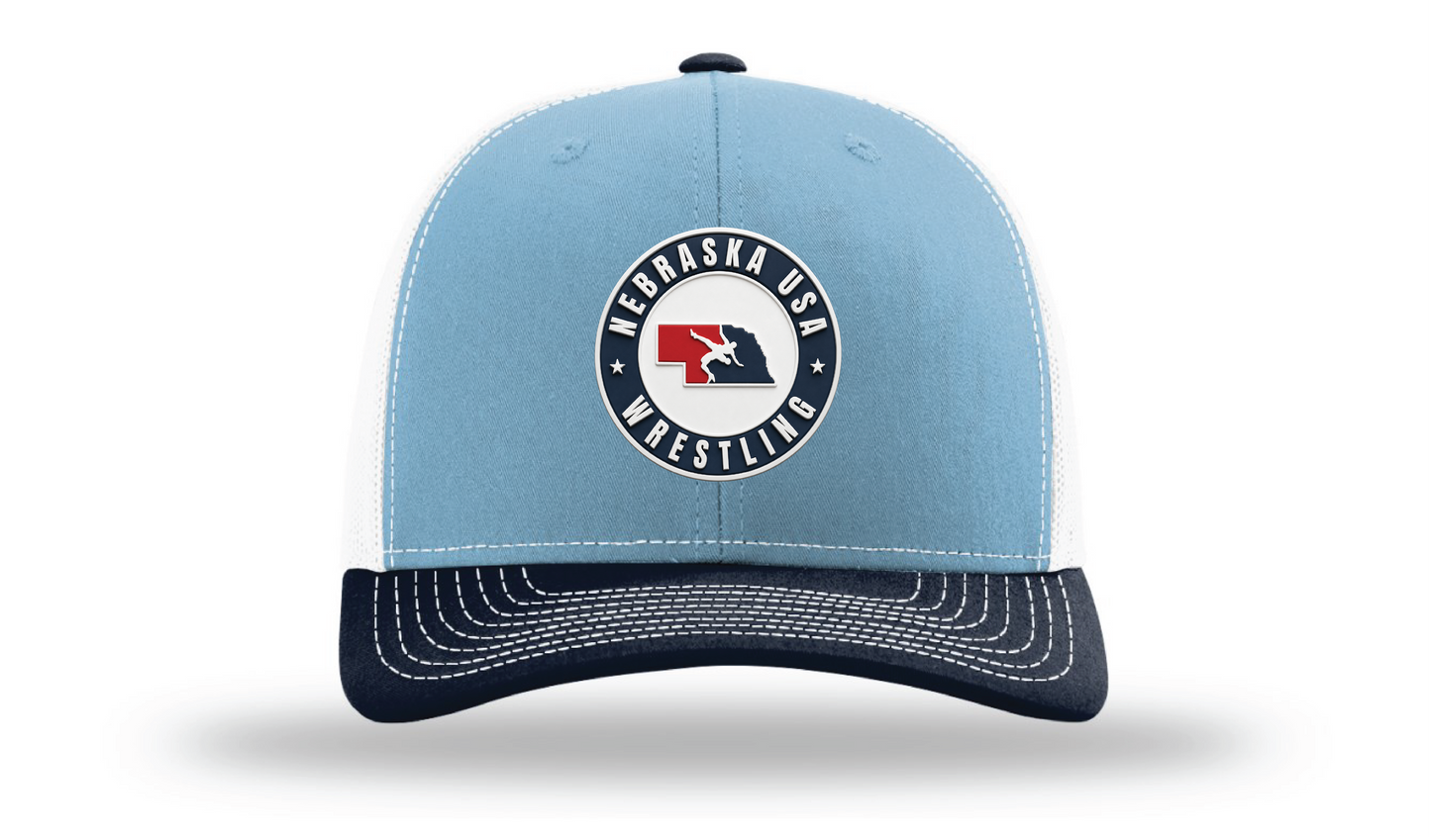 Nebraska USAW Columbia Blue/White/Navy Richardson 112 Patch Cap