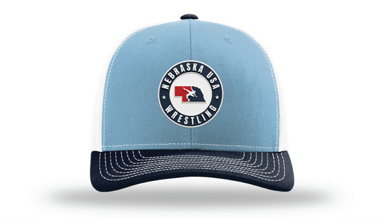Nebraska USAW Columbia Blue/White/Navy Richardson 112 Patch Cap