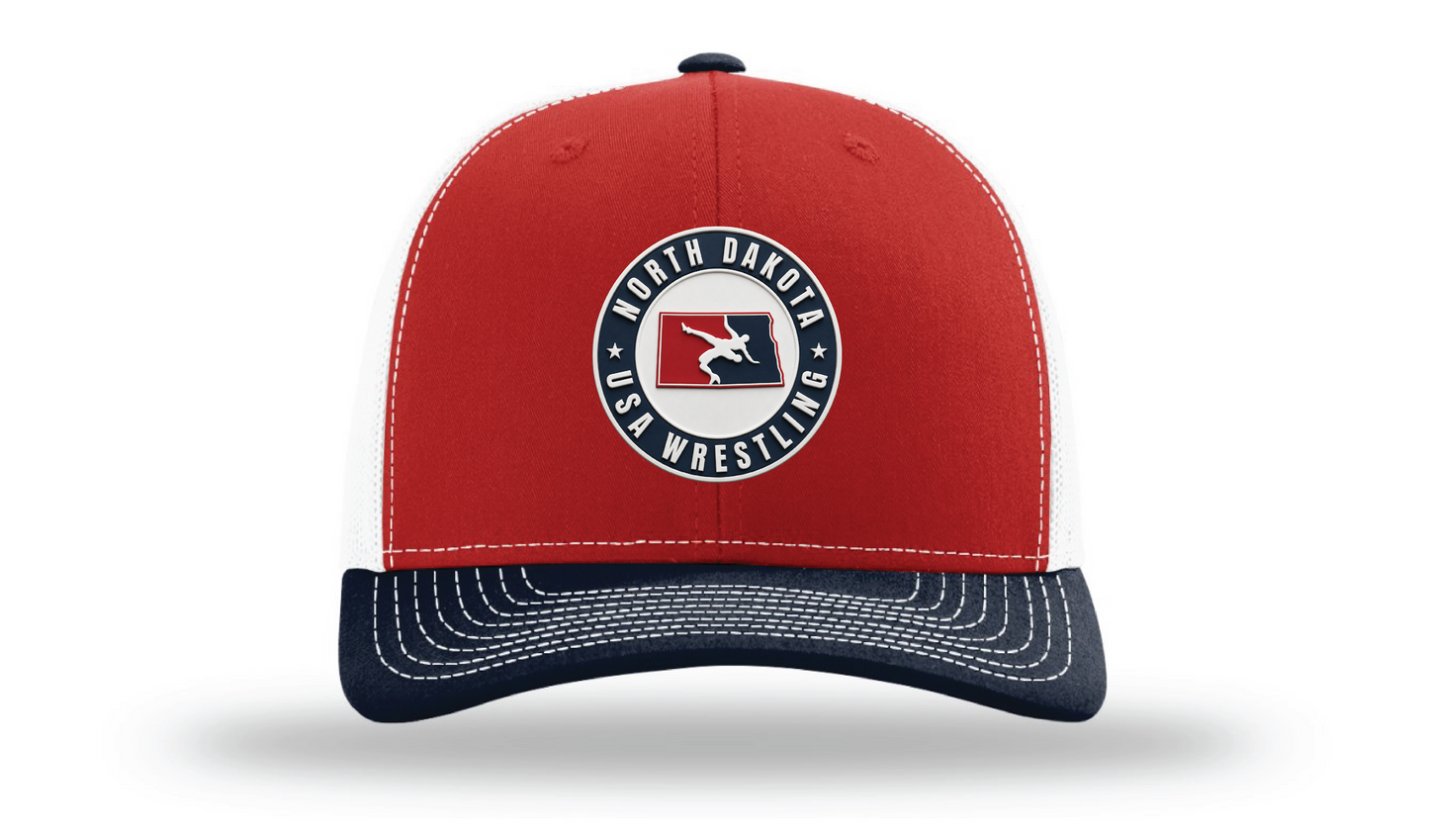 North Dakota USA Red/White/Navy Richardson 112 Patch Cap