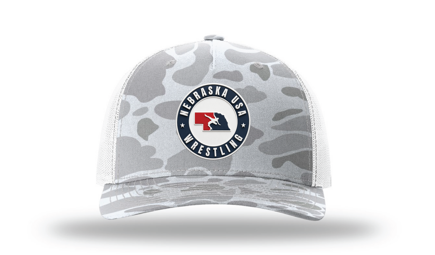 Nebraska USAW Blizzard Duck Camo/White 112PFP Patch Cap