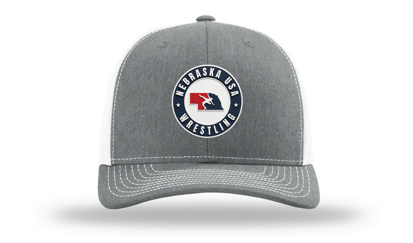 Nebraska USAW Heather Grey/White Richardson 112 Patch Cap