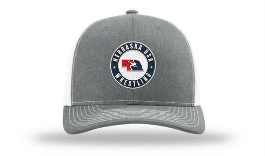 Nebraska USAW Heather Grey/White Richardson 112 Patch Cap
