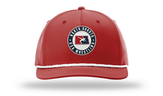 North Dakota USA Red/White Rope Richardson 258 Patch Cap