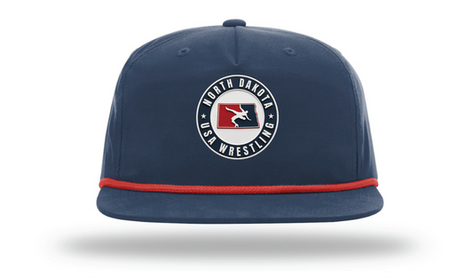 North Dakota USA Navy/Red Rope 256 Patch Cap