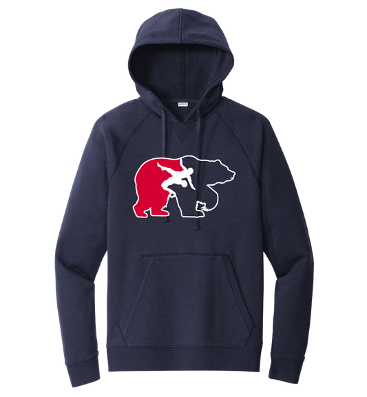 Youth Bear Wildlife Wrestling Sweatshirt-Navy Blue