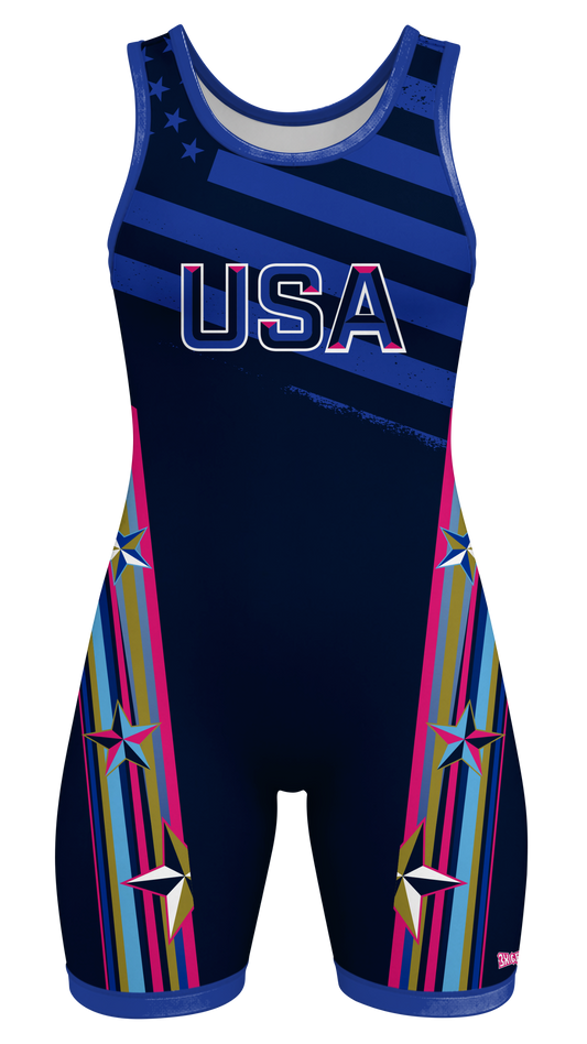 Navy USA Womens Singlet