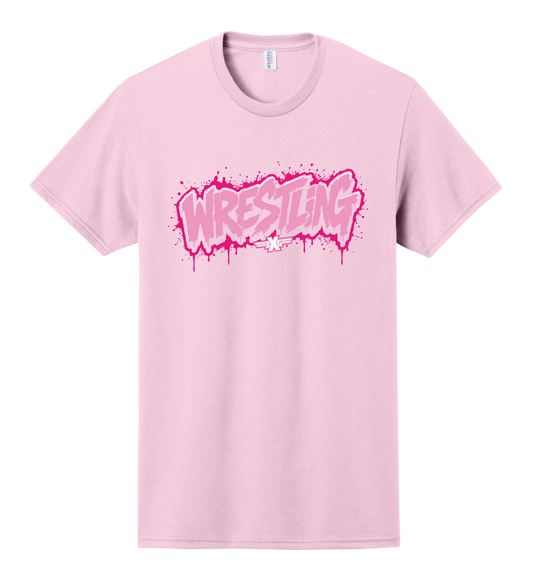 "Wrestling" Pink Graphic T