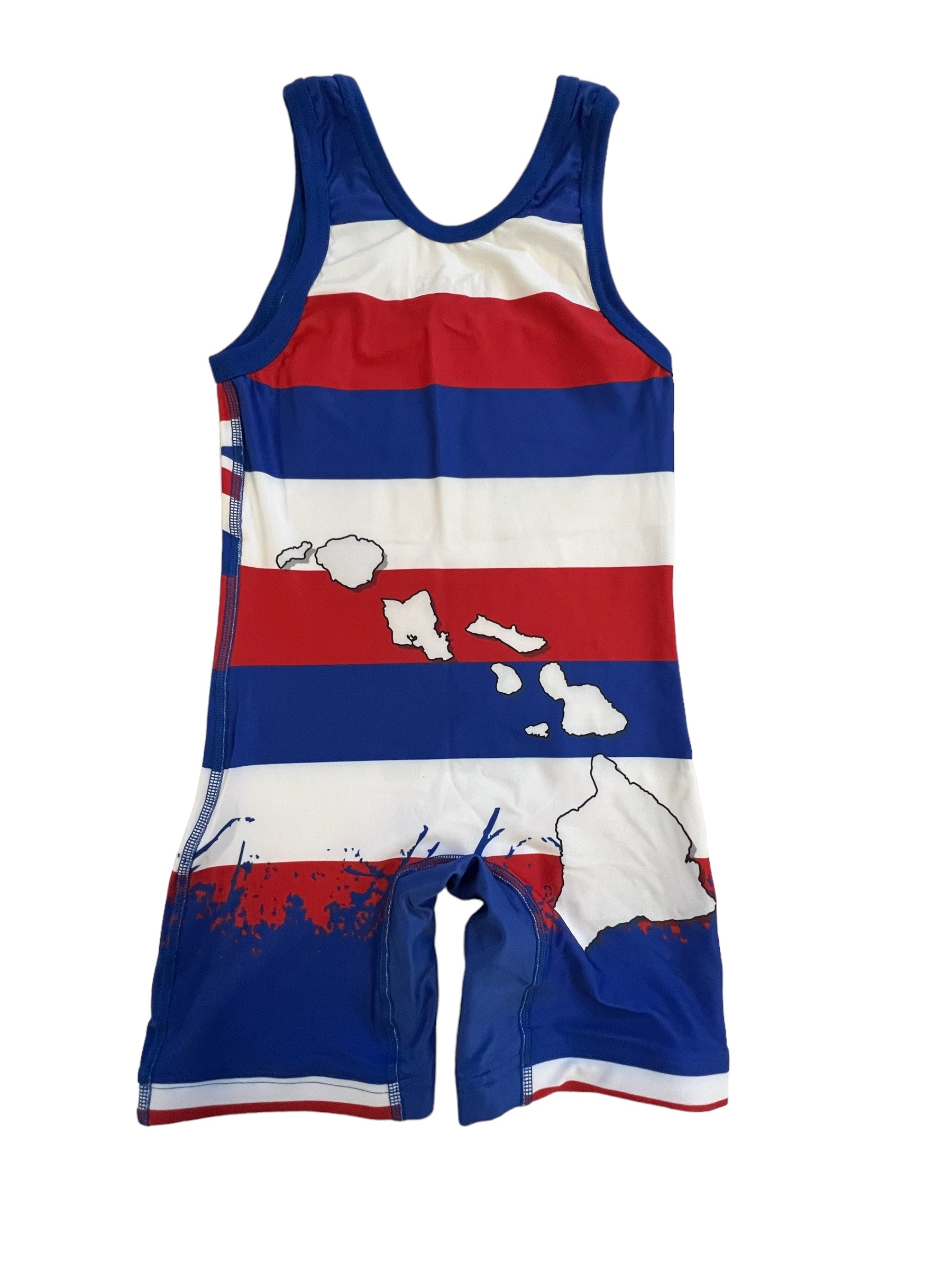 Red white and cheap blue singlet